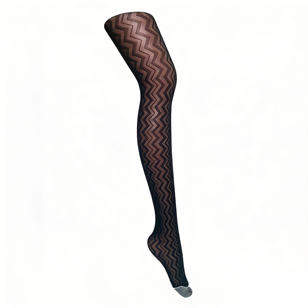 Vintage Wave Pattern Y2K Pantyhose